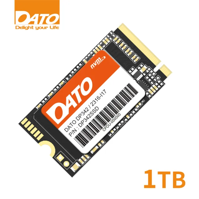 DATO 達多】DP342 1TB M.2 2242 PCIe Gen3x4 SSD 固態硬碟(最高達讀