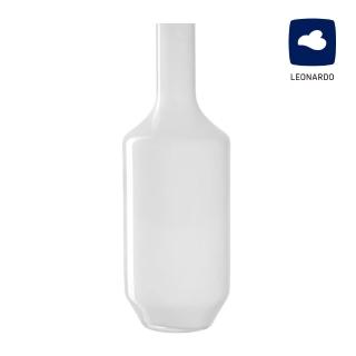 【LEONARDO 裡歐】MILANO 霜白玻璃花瓶 39cm(居家擺飾/桌上花瓶/插花/園藝)