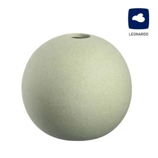 【LEONARDO 裡歐】BOLLA 春綠圓陶瓷花瓶 9cm(居家擺飾/桌上花瓶/插花/園藝)