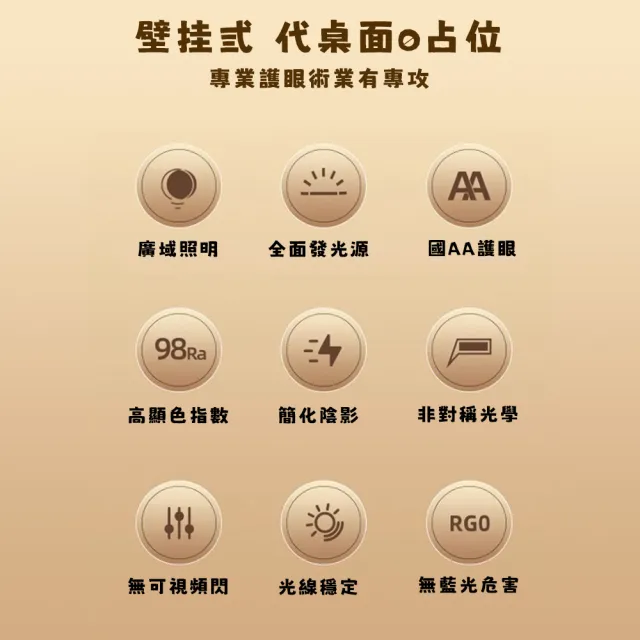 【易利談】全光譜學習書桌燈 護眼檯燈(60CM智能感光 高顯色 定時休息lf)