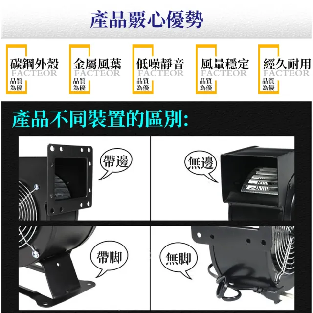 【西記】110V離心風機 多翼式工頻鼓風機 散熱風機 工業風扇(管道抽風機 送風機 夜市離心風扇)