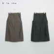 【a la sha】抹茶大口袋工裝裙