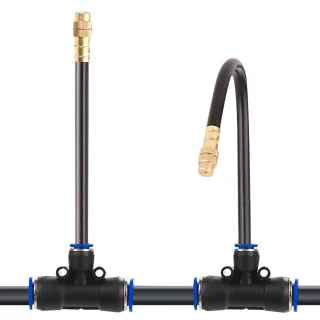 萬向澆花噴頭 15米管+15套噴頭套裝 定時澆花器 自動灑水器(360°任意扭曲 可調水量 可調霧化)