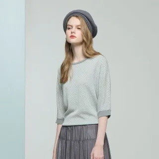 【Master Max】莫代爾棉寬鬆鋸齒狀圖騰針織上衣(8528024)