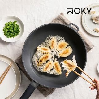 【WOKY 沃廚】恰恰鍋 26CM深煎鍋-單鍋(臺灣製無塗層不沾鍋/平底鍋)