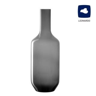 【LEONARDO 裡歐】MILANO 墨灰玻璃花瓶 39cm(居家擺飾/桌上花瓶/插花/園藝)