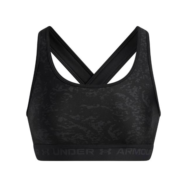 【UNDER ARMOUR】UA 女 Crossback 印花中衝擊運動內衣_1361042-013(灰色)