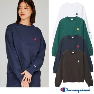 【Champion】官方直營 女款-CASUAL 刺繡寬版長袖TEE-4色(CW-A402-453-日規)