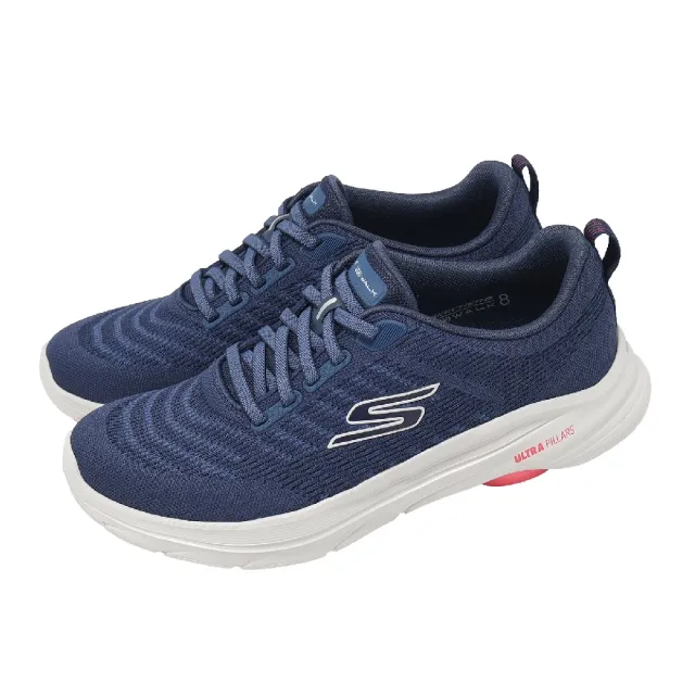 SKECHERS】休閒鞋Go Walk 8-Day 男鞋藍白緩衝支撐健走鞋(216782-NVRD