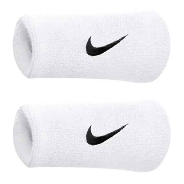 【NIKE 耐吉】SWOOSH 白色加長腕帶運動腕帶護腕 速乾吸濕排汗透氣材質籃球網球羽球棒球重訓(NNN05101OS)