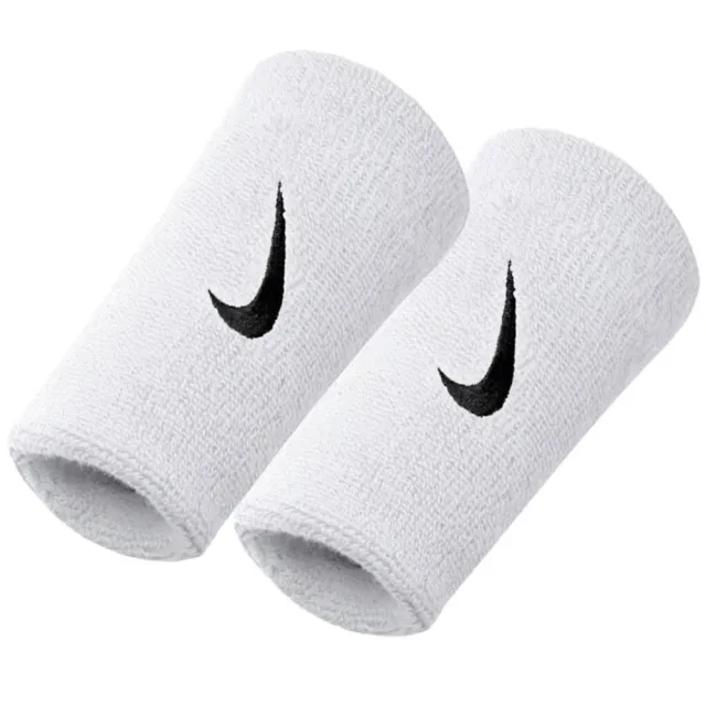 【NIKE 耐吉】SWOOSH 白色加長腕帶運動腕帶護腕 速乾吸濕排汗透氣材質籃球網球羽球棒球重訓(NNN05101OS)