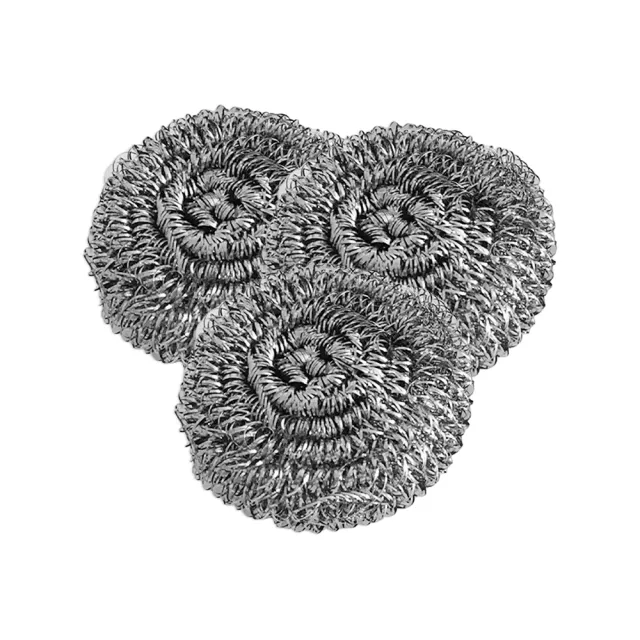 【CLEAN 克林】不鏽鋼洗刷鋼絲球 3入組(鋼刷球 鋼絲刷 洗碗刷 鐵球刷 金剛刷 鋼絲球 洗碗神器 超強去污)
