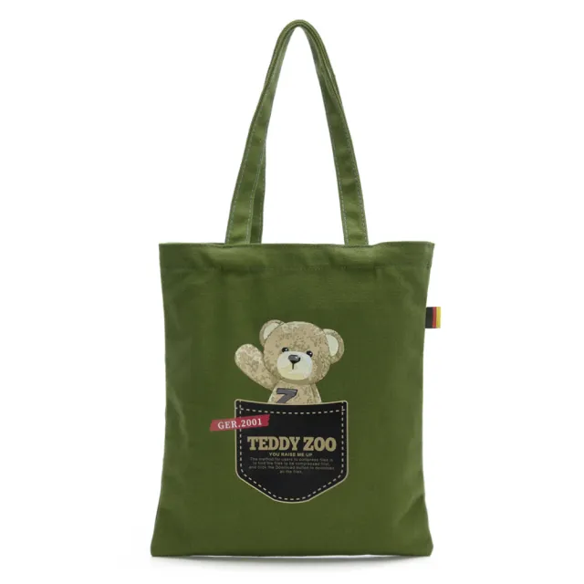 【Teddy Zoo】天然全棉純色Friendly帆布袋-TZB107