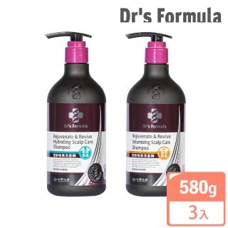 【Dr’s Formula 臺塑生醫】逆齡喚黑洗髮精580gx3-任選(柔韌保濕/強韌豐盈)