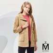 【MYVEGA 麥雪爾】MA棉質小花收腰/斜剪接防風輕量連帽風衣外套-二款任選(連帽外套/風外/保暖外套/女外套)