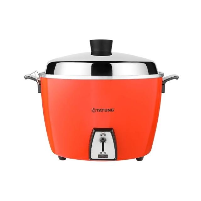 【TATUNG 大同】大同 10人份不鏽鋼電鍋 朱紅 TAC-10L-DCR(贈筷子五入組!)