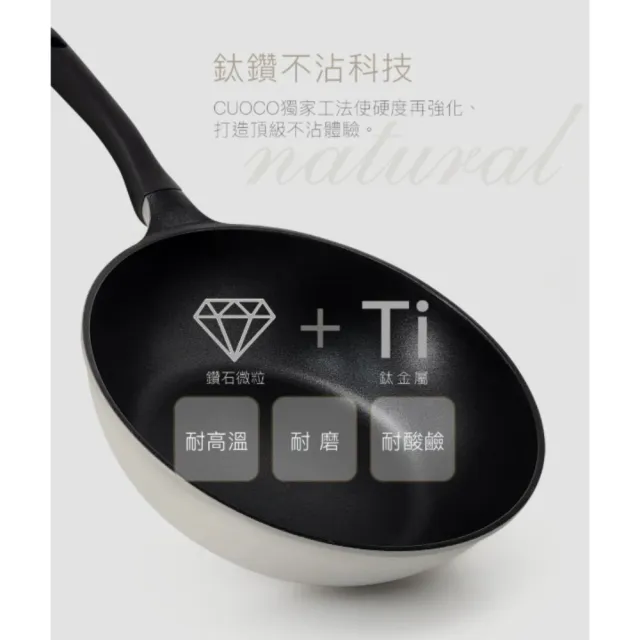 【義大利CUOCO】未來領航系列-鈦鑽不沾IH星辰炒鍋30cm(附蓋)