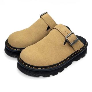【Dr.Martens】馬汀 ZebZag Mule麂皮包頭穆勒鞋 米 女 馬丁真皮半拖鞋 休閒懶人涼鞋 31737439