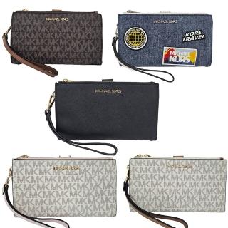 【Michael Kors】MK 手掛式萬用夾 多款顏色可選(內有手機殼夾層/贈原廠紙袋紙盒/七夕情人節)