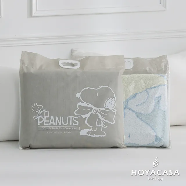 【HOYACASA  禾雅寢具】史努比聯名系列-史努比晚安好夢半邊絨毯(130x160cm)