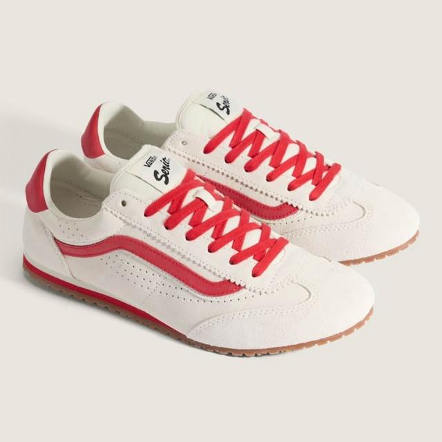 【VANS】官方旗艦 Super Lowpro 米白色/紅色滑板鞋