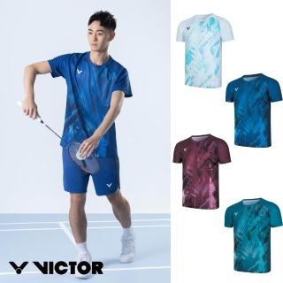 【VICTOR 勝利體育】國際選手推廣服 運動T恤 中性款(T-55000TD A/B/D/G 月光白/銀河藍/安可拉紅/冬青綠)