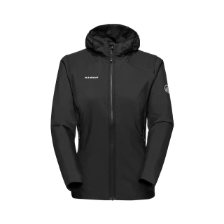 【Mammut 長毛象】Rime Light IN Hybrid Hooded Jkt W 輕量繩化纖連帽外套 黑色 女款 #1013-03970