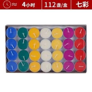 4小時七彩純植物酥油燈336粒/3入組+七星燈座(蓮花燈 酥油燈)