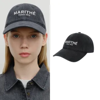 【MARITHE FRANCOIS GIRBAUD】官方旗艦 水洗丹寧常規LOGO棒球帽 MFG(黑色)