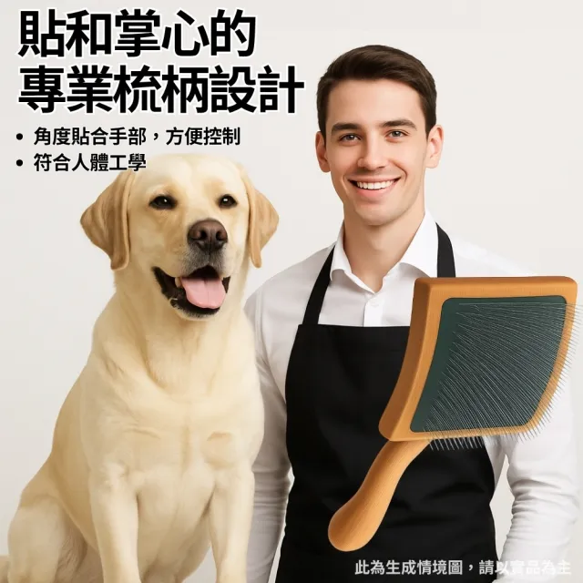 【Chris Christensen克莉絲汀森】Mark VII波浪木柄曲背氣墊針梳(氣墊針梳)