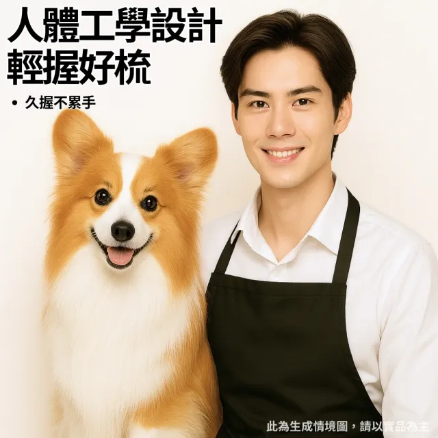 【Chris Christensen克莉絲汀森】Karben系列木柄局部修飾氣墊寵物針梳(迷你型)