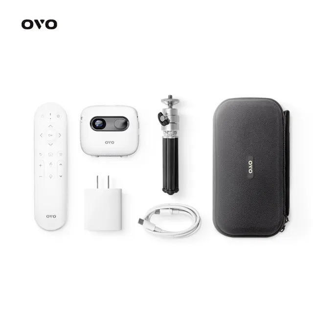 【OVO】小蘋果智慧投影機 U1(PD快充 內建喇叭 百吋投影 露營/戶外/家用)
