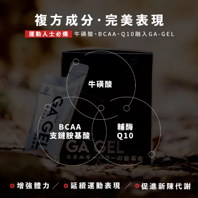 【GA 黃金甲】GA GEL 4號太空能量膠 10包/盒 2盒組(共20包 添加牛磺酸、BCAA)