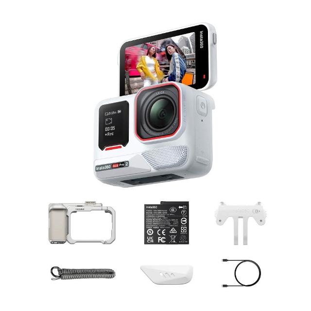 【Insta360】Ace Pro 2運動相機單電街拍套雪山白(公司貨)
