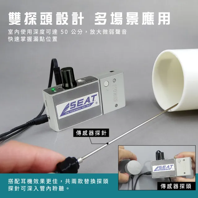 【工具王】牆壁漏水檢測 聽漏水 聽漏器 放大聲音 管道測漏 630-LLD20000(漏水位置探測 抓漏 水管漏水檢測)