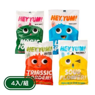 【PALIER】HEY YUM！丹麥無麩質水果軟糖四入組-優格/蜂蜜/酸水果/莓果(100gX4入/包)