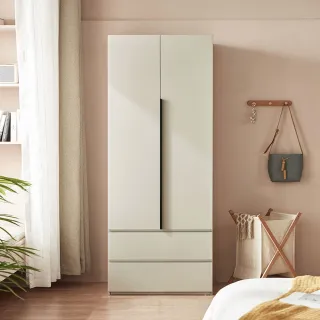 【hoi! 好好生活】Linsy魔方系列雙門雙抽衣櫃 OI3D