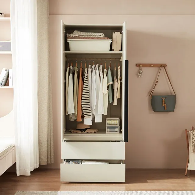 【hoi! 好好生活】Linsy魔方系列雙門雙抽衣櫃 OI3D