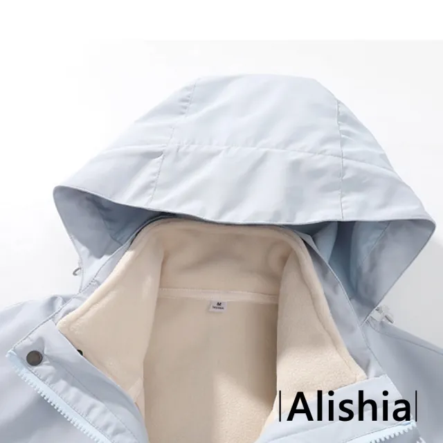 【Alishia】秋冬男女款三合一防風防水兩件式登山衣 衝鋒衣 外套 S-4XL(杏/銀灰/黃棕/綠/藍/黑)
