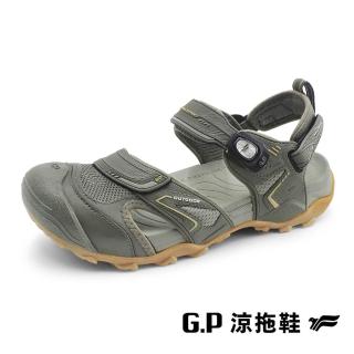 【G.P】GRIP-TECH戶外越野護趾涼拖鞋 男鞋(綠色)
