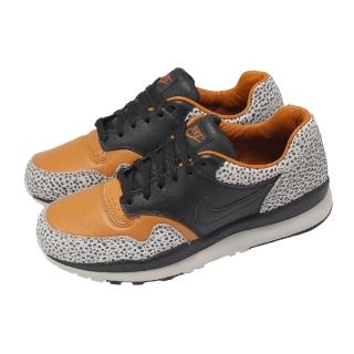 【NIKE 耐吉】休閒鞋 Air Safari 男鞋 黑 橘 皮革 復古(HM3818-001)