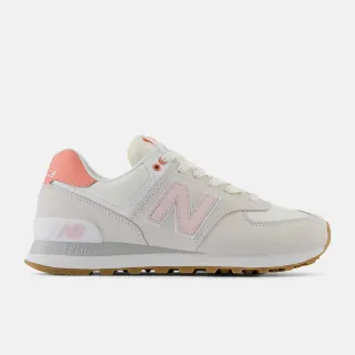 【NEW BALANCE】574 女鞋 休閒鞋 運動鞋 米灰 玫瑰粉 復古 麂皮 B楦 NB(WL574IPK)