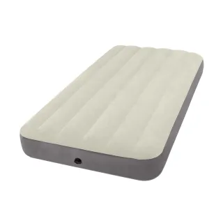 【INTEX 原廠公司貨】新型氣柱-單人加大植絨充氣床墊(寬99cm_64101)