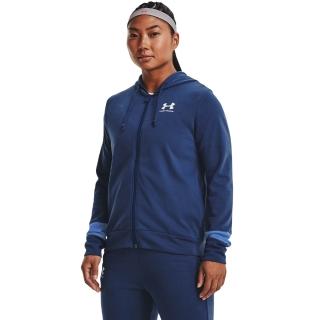 【UNDER ARMOUR】UA 女 Rival Terry 連帽外套 1373067-404(深藍)