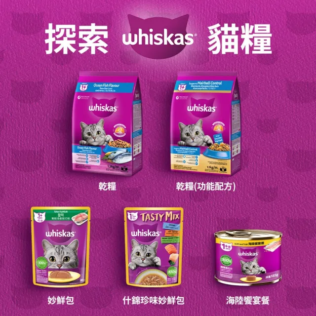 【Whiskas 偉嘉】妙鮮包 80g*24入 寵物/貓罐頭/貓餐包