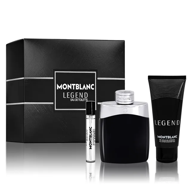 【MONTBLANC 萬寶龍】傳奇經典男性淡香水 100ML禮盒(淡香水100ml+7.5ml+沐浴精100ml-)