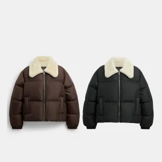 【COACH】蔻馳官方直營 羊毛皮領羽絨外套-兩色任選(CCA26)