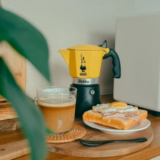 【Bialetti 比亞樂堤】極厚鑽石加壓摩卡壺BRIKKA-4杯份-公司貨(crema醇香/免插電咖啡機/原廠保固2年)