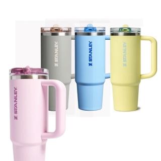 【Stanley】戶外露營 防漏吸管隨手杯 0.88L(10-12485-156湖泊藍 212萊姆黃 218鼠尾草灰 412春櫻粉)