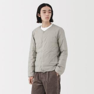 【MUJI 無印良品】男輕量羽絨可攜式無領外套(灰銀/深灰/黑色)